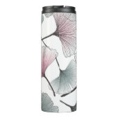 Gingko Biloba von Hand gezeichnet. Thermosbecher (Rückseite)