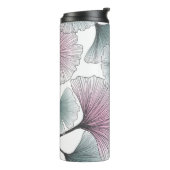 Gingko Biloba von Hand gezeichnet. Thermosbecher (Nach links gedreht)