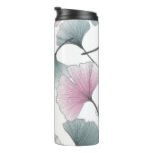 Gingko Biloba von Hand gezeichnet. Thermosbecher (Nach rechts gedreht)