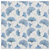Gingko-Blatt blau-weiß Muster Stoff (Muster)