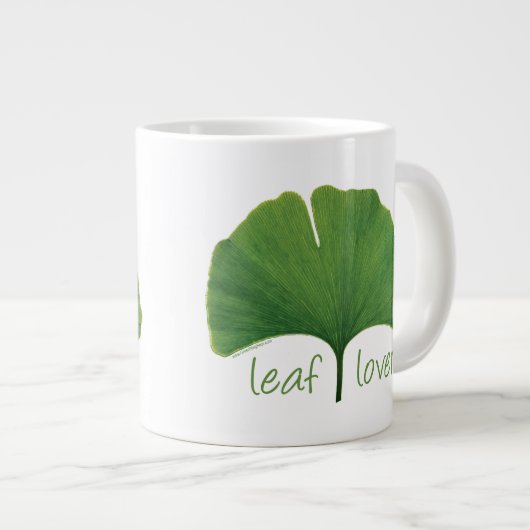 Gingko-Blatt Jumbo-Tasse (Vorderseite Rechts)