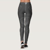 Gingko Blatt schwarze Leggings (Rückseite)