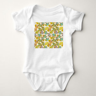 Gingko-Blätter: Abstrakte Kunst der Blumen Baby Strampler