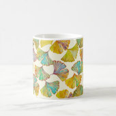 Gingko-Blätter: Abstrakte Kunst der Blumen Kaffeetasse (Mittel)