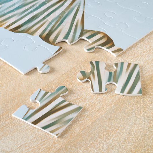 Gingko Blätter Aquarellfarben Nahtloses Muster Puzzle (Seite)