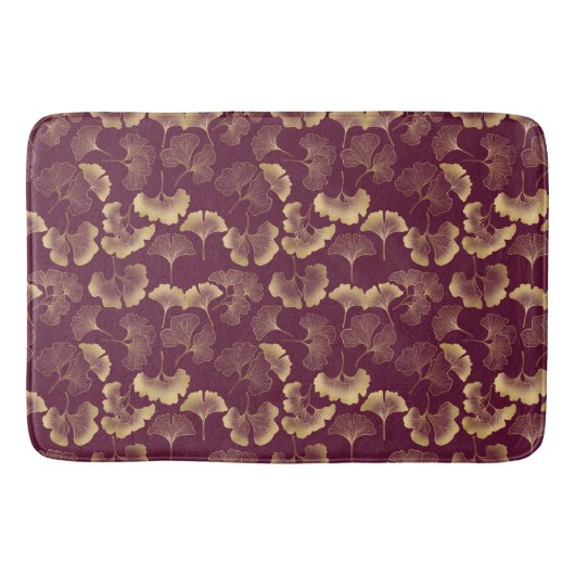 Gingko Blätter Bath Mat Badematte (Vorderseite)