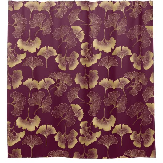 Gingko Blätter Duschvorhang (Vorderseite)