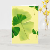 Gingko Elegance Karte (Gelbe Blume)