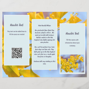 Gingko Geschäft Logo gefaltete Broschüre