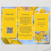 Gingko Geschäftslogo gefaltete Broschüre (Hinten)