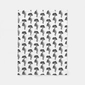 Gingko Leaf Lino Print Fleece Blanket (Vorderseite)