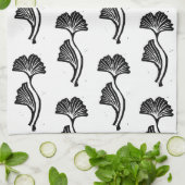 Gingko Leaf Lino Print Kitchen Handtücher (Gefaltet)