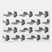 Gingko Leaf Lino Print Kitchen Handtücher (Horizontal)