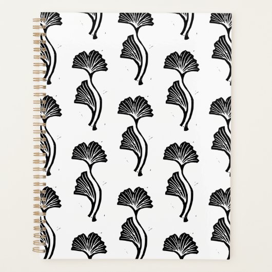 Gingko Leaf Lino Print Planer (Vorderseite)