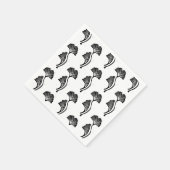 Gingko Leaf Lino Print Serviette (Ecke)