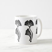 Gingko Leaf Lino Print Tasse (VorderseiteRechts)