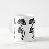 Gingko Leaf Lino Print Tasse (Vorderseite Links)