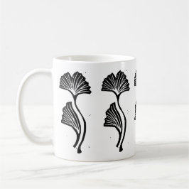 Gingko Leaf Lino Print Tasse
