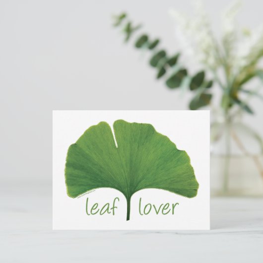 Gingko Leaf Postkarte (Stehend Vorderseite)