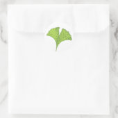Gingko Leaf Runder Aufkleber (Tasche)