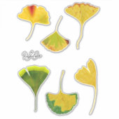 Gingko Leaf Stickers Aufkleber (Vorderseite)