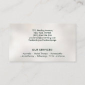 Gingko Leaf Tree - SmaragdMarmor und Gold Visitenkarte (Rückseite)