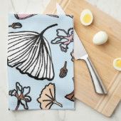 Gingko leaves geschirrtuch (Viertel Falte)