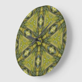 Gingko Mandala Große Wanduhr (Winkel)