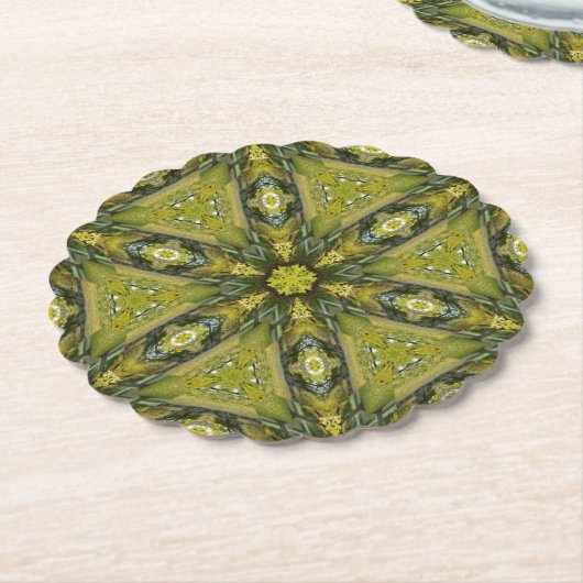 Gingko Mandala Untersetzer (angewinkelt)