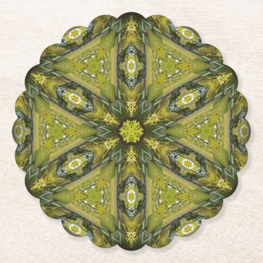 Gingko Mandala Untersetzer (Vorderseite)