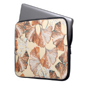 Gingko mit Früchten nahtlos Muster. Wasserfarbe fl Laptopschutzhülle (Vorderseite Links)