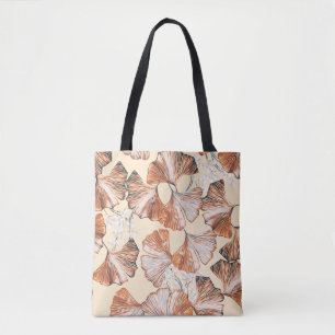 Gingko mit Früchten nahtlos Muster. Wasserfarbe fl Tasche