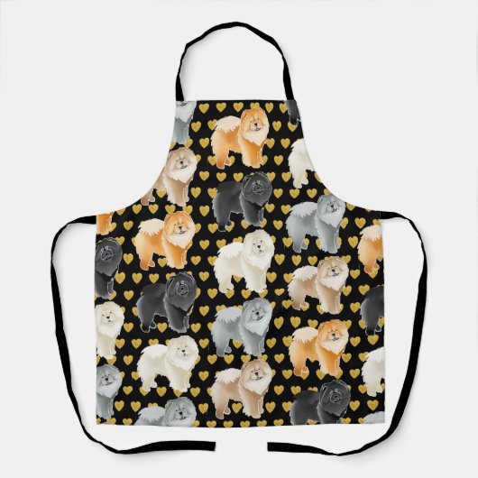 GINGKO THE CHOW (Herz) All-Over Print Schürze (Vorderseite)
