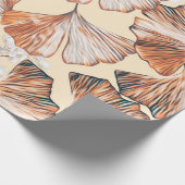 Gingko with fruits seamless pattern. Watercolor fl Geschenkpapier (Ecke)