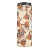 Gingko with fruits seamless pattern. Watercolor fl Thermosbecher (Rückseite)