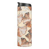 Gingko with fruits seamless pattern. Watercolor fl Thermosbecher (Nach rechts gedreht)