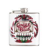 Gingle Bells Christmas Gin Display Flachmann (Vorderseite)