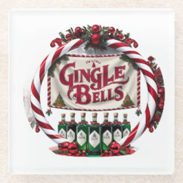 Gingle Bells Christmas Gin Display Glasuntersetzer