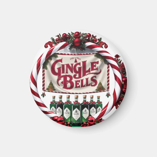 Gingle Bells Christmas Gin Display Magnet (Vorne)