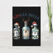 Gingle Bells Funny Gin Gin Bells Christmas Tree Me Karte (Vorderseite)