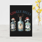 Gingle Bells Funny Gin Gin Bells Christmas Tree Me Karte (Gelbe Blume)