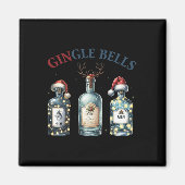 Gingle Bells Funny Gin Gin Bells Christmas Tree Me Magnet (Vorne)