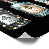 Gingle Bells Funny Gin Gin Bells Christmas Tree Me Poster (Ecke)