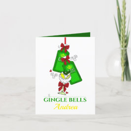 Gingle Bells Gin Lover Christmas Cocktails Feiertagskarte