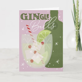 GINgle Bells Holiday Spirits Gefaltete Grußkarte Karte