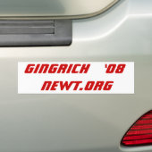 Gingrich '08 Newt.Org Autoaufkleber (Auf Auto)