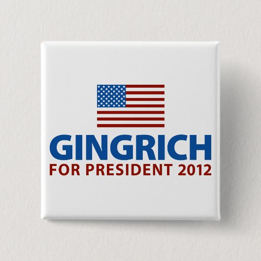 Gingrich für Präsidenten Button (Vorderseite)