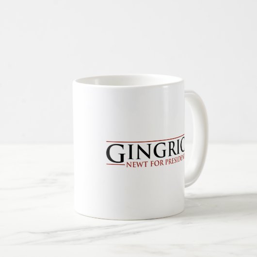 Gingrich - Newt für Presidnet Kaffeetasse (VorderseiteRechts)