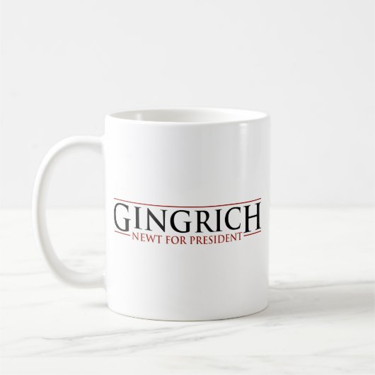 Gingrich - Newt für Presidnet Kaffeetasse (Links)