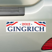 Gingrich Präsident 2012 (v105) Autoaufkleber (Auf Auto)